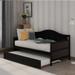 Twin Wooden Daybed with Trundle Bed, Sofa Bed for Bedroom Living Room