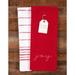 Kitchen Towels Holiday Red Embroidered Monaco - Joy (Set of 4) - 28" x 18"