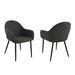 Set of 2 Fabric Upholstered Dining Chairs