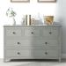 48.42" Solid Wood Dresser with 7 Drawers, Pine Wood Frame Bedroom Double Dresser, Contemporary Bedroom Furniture