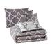 4 Pcs Reversible Microfiber Comforter Set in Twin Size