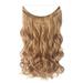 Ruanlalo Fish Line Natural Fiber Hairpiece Hair Extension Long Women Curly Straight Wig IMG-9547