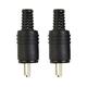 2 Pin DIN Hi-Fi Speaker Plug Cable Audio Connector - Screw Connections