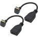 90 Degree Mini HDMI to HDMI Cable Adapter 6.0in Supports Full HD 4K 1080P - 2 Pack