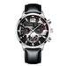 PhoneSoap Fashion Sport Men s Stainless Steel Case Leather Band Quartz Analog Wrist Watch