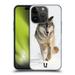 Head Case Designs Wildlife Grey Wolf Running Soft Gel Case Compatible with Apple iPhone 15 Pro