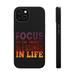 DistinctInk Tough Case for Apple iPhone 13 MINI (5.4 Screen) Compatible with MagSafe Charging - Focus On Timeless Blessings In Life