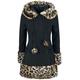 Hell Bunny - Rockabilly Coats - Leah Jane Coat - XS to L - for Women - black-leopard