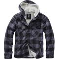 Brandit Between-seasons Jacket - Lumberjacket Hooded - L to 5XL - for Men - black-grey