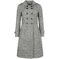 Voodoo Vixen - Rockabilly Coats - Herringbone double-breasted coat - XS to XXL - for Women - black-white