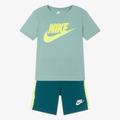 Nike Boys Green Cotton Shorts Set