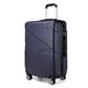 Kono Medium Suitcase with 4 Wheels Lightweight ABS Hard Shell Trolley Travel Suitcase (24", Navy)