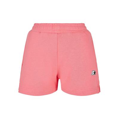 Sweatshorts STARTER BLACK LABEL "Starter Black Label Damen Ladies Starter Essential Sweat Shorts", Damen, Gr. M, US-Größen, bunt (pinkgrapefruit), 65% Baumwolle, 35% Polyester, unifarben, loose fit, Hosen Image