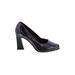 Donald J Pliner Heels: Pumps Chunky Heel Classic Black Print Shoes - Women's Size 7 - Almond Toe