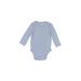 Just One You Made by Carter's Long Sleeve Onesie: Blue Stripes Bottoms - Size 6 Month