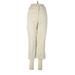 Croft & Barrow Dress Pants - Low Rise Straight Leg Cropped: Ivory Bottoms - Women's Size 6