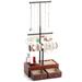 Ebern Designs Jewelry Stand + Drawers in Brown | 21.7 H x 9.44 W x 4.6 D in | Wayfair 46C836D9B66A49CF9891A9E9ED1BF74B