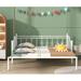 Winston Porter Morfudd Metal Slat Bed Metal in White | 36.8 H x 42.9 W x 78.7 D in | Wayfair C6DEB8F8BF2F47C99C938004985AFE3A