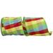 The Holiday Aisle® Multi Plaid Primary Jumbo Everyday Dupioni Wired Edge Ribbon | 4 H in | Wayfair C1278837FAEE4C2AA1E4E3052652953B