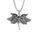 Vintage Silver Color Six Wings Goddess Pendant for Men Women\'s Anime Angel Pendant Cosplay