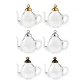 2 Pcs Mini Teapot Empty Glass Wishing Cap Bottles Vial Pendant Charms DIY Necklace Pendants Fashion