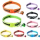 Reflective Breakaway Cat Collar Neck Ring Necklace Bell Pet Supplies Safety Elastic Adjustable