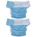 OUNONA 2pcs Adult Diapers Covers Reusable Incontinence Pants Cloth Diaper Wraps Washable Overnight Leakfree Underwear Protection Bed Sheet for Women Men Bariatric Seniors Patients (Sky Blue)