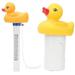 2Pcs Water Thermometer Set High Temperature Resistant Pool Chlorine Dispenser for Pond Swimming Pool