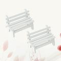 mini wooden bench 3PCS Mini Wooden Benches Handicraft Ornaments Garden Bench Model Photography Props Household Decoration