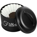 Lochimu Coffee Filter Holder Stainless Steel Basket Coffee Filter Storage Container Rustic Coffee Filter Jar Container