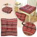 CHUOU 1PC Bohemian Outdoor Patio Chair Seat Pads Square Floor Pillow Kitchen Chair Seat Cushion Pads Meditation Yoga Seating Cushion For Home Kitchen/Office/Garden Patio 19.7