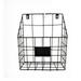 NUOLUX Wall Mounted Rack Multifunctional Hanging Storage Shelf Black Magazine Rack Book Newspaper Storage Basket Rack