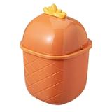 Xipoxipdo Desktop Trash Can Pineapple Design Countertop Waste Basket Mini Garbage Container Table Sundries Organizer Remote Pen Pencil Holder For Home Office