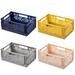 Folding Collapsible Plastic Storage Crate Box Stackable Home Kitchen Warehouse Storage Baskets Box S /M /L