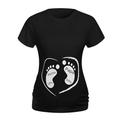 T-shirt Maternity Women Pregnancy Tops Print Cartoon Sleeve Short Clothes Maternity blouse Overalls Skirt for Women Denim