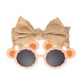 Kids Sunglasses Set UV Protection Bear Cat Unbreakable Sunglasses and Headband for Girls Boys