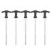 Eatbuy 5PCS Drillable Tent Stakes Stainless Steel Tent Peg Tent Ground Nails Screw Nail Stakes for Frozen Soil Ice Surface