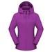 snowsong Womens Jacket Fall Outfits Ladies Solid Hooded Slim Pocket Single Layer Outdoor Jacket Mountaineering Jacket Raincoat Windbreaker Jacket Womens Coats Purple 6XL