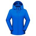 snowsong Womens Jacket Fall Outfits Ladies Solid Hooded Slim Pocket Single Layer Outdoor Jacket Mountaineering Jacket Raincoat Windbreaker Jacket Womens Coats Blue 3XL