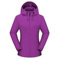 snowsong Womens Jacket Fall Outfits Ladies Solid Hooded Slim Pocket Single Layer Outdoor Jacket Mountaineering Jacket Raincoat Windbreaker Jacket Womens Coats Purple 5XL