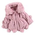 Eashery Girls Windbreaker Jacket Cotton Windproof Warm Winter Coats Winter Warm Shirt Sweater Tops Jackets for Kids (Pink 1-2 Years)