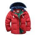 Eashery Lightweight Jacket for Boys Kids Little Big Boys Spring Autumn Denim Jacket Fall Winter Pullover Tops Jackets for Boys (Red 6-7 Years)