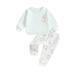 wybzd Halloween Toddler Baby Girls Boys 2Pcs Outfits Ghost Graphic Long Sleeve Sweatshirts Pullover Tops Pants Set