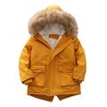 Eashery Boys Winter Jacket Little Big Boys Spring Autumn Denim Jacket Fall Winter Pullover Tops Jackets for Boys (Yellow 3-4 Years)