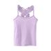 Toddler Boys Girls Shirts Dance Tank Racerback Crop Tank Soild Back Butterfly Sleeveless Sports Dancewear Tops Size 130;8-9Y