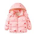 Eashery Lightweight Jacket for Boys Kids Coat Warm Hooded Parka Jacket Fall Winter Clothes Toddler Jacket (Pink 2-3 Years)