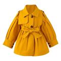 Eashery Girls Winter Puffer Jacket Baby Outerwear Toddler Baby Girl Winter Jacket Long Sleeve Cotton Pullover Toddler Jacket (Yellow 6-9 Months)