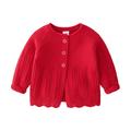 Eashery Baby and Toddler Girlsâ€™ Jacket Print Water-Resistant Jacket Long Sleeve Cotton Pullover Girls Outerwear Jackets (Red 3-6 Months)