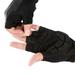 riding gloves Half Finger Gloves Palm Protective Anti-skid Gloves Elastic Breathable Sports Hand Wear Finger Vent Gloves for Riding Training (Black Size L)