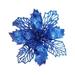 FNGZ Artificial Flowers Christmas Tree Ornaments Christmas Simulation Flower Xmas Ornament 5Pcs Christmas Decorations Clearance Blue